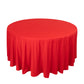 120" Red Scuba Wrinkle Free Round Tablecloth, Seamless Scuba Polyester Tablecloth
