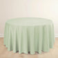 120" Sage Green Scuba Wrinkle Free Round Tablecloth, Seamless Scuba Polyester Tablecloth
