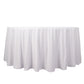 120" White Scuba Wrinkle Free Round Tablecloth, Seamless Scuba Polyester Tablecloth