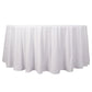 120" White Scuba Wrinkle Free Round Tablecloth, Seamless Scuba Polyester Tablecloth