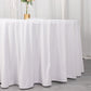 120" White Scuba Wrinkle Free Round Tablecloth, Seamless Scuba Polyester Tablecloth