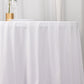 120" White Scuba Wrinkle Free Round Tablecloth, Seamless Scuba Polyester Tablecloth