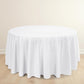 120" White Scuba Wrinkle Free Round Tablecloth, Seamless Scuba Polyester Tablecloth