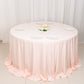 132" Blush Scuba Wrinkle Free Round Tablecloth, Seamless Scuba Polyester Tablecloth
