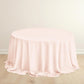 132" Blush Scuba Wrinkle Free Round Tablecloth, Seamless Scuba Polyester Tablecloth