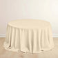 132" Beige Scuba Wrinkle Free Round Tablecloth, Seamless Scuba Polyester Tablecloth