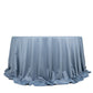132" Dusty Blue Scuba Wrinkle Free Round Tablecloth, Seamless Scuba Polyester Tablecloth