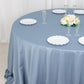 132" Dusty Blue Scuba Wrinkle Free Round Tablecloth, Seamless Scuba Polyester Tablecloth
