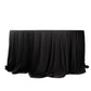 132" Black Scuba Wrinkle Free Round Tablecloth, Seamless Scuba Polyester Tablecloth
