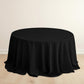 132" Black Scuba Wrinkle Free Round Tablecloth, Seamless Scuba Polyester Tablecloth
