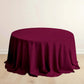 132" Burgundy Scuba Wrinkle Free Round Tablecloth, Seamless Scuba Polyester Tablecloth