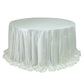 Pearl white round tablecloth with rhinestone accents, seamless and wrinkle-free.