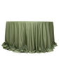 132" Dusty Sage Green Scuba Wrinkle Free Round Tablecloth, Seamless Scuba Polyester Tablecloth