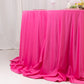 Scuba Round 132" Tablecloth Fuchsia - Wrinkle Free & Stain Resistant Seamless Table Cover