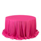 Scuba Round 132" Tablecloth Fuchsia - Wrinkle Free & Stain Resistant Seamless Table Cover