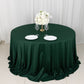 132" Hunter Emerald Green Scuba Wrinkle Free Round Tablecloth, Seamless Scuba Polyester Tablecloth