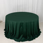 132" Hunter Emerald Green Scuba Wrinkle Free Round Tablecloth, Seamless Scuba Polyester Tablecloth