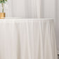 132" Ivory Scuba Wrinkle Free Round Tablecloth, Seamless Scuba Polyester Tablecloth
