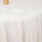 132" Ivory Scuba Wrinkle Free Round Tablecloth, Seamless Scuba Polyester Tablecloth