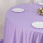 132" Lavender Lilac Scuba Wrinkle Free Round Tablecloth, Seamless Scuba Polyester Tablecloth for 6 Foot Table With Floor-Length Drop