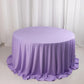 132" Lavender Lilac Scuba Wrinkle Free Round Tablecloth, Seamless Scuba Polyester Tablecloth for 6 Foot Table With Floor-Length Drop