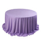 132" Lavender Lilac Scuba Wrinkle Free Round Tablecloth, Seamless Scuba Polyester Tablecloth for 6 Foot Table With Floor-Length Drop