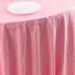 132" Pink Scuba Wrinkle Free Round Tablecloth, Seamless Scuba Polyester Tablecloth for 6 Foot Table With Floor-Length Drop