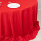 132" Red Scuba Wrinkle Free Round Tablecloth, Seamless Scuba Polyester Tablecloth