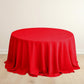 132" Red Scuba Wrinkle Free Round Tablecloth, Seamless Scuba Polyester Tablecloth