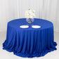 132" Royal Blue Scuba Wrinkle Free Round Tablecloth, Seamless Scuba Polyester Tablecloth