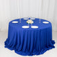 132" Royal Blue Scuba Wrinkle Free Round Tablecloth, Seamless Scuba Polyester Tablecloth