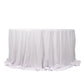 132" White Scuba Wrinkle Free Round Tablecloth, Seamless Scuba Polyester Tablecloth