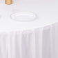 132" White Scuba Wrinkle Free Round Tablecloth, Seamless Scuba Polyester Tablecloth