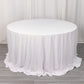 132" White Scuba Wrinkle Free Round Tablecloth, Seamless Scuba Polyester Tablecloth