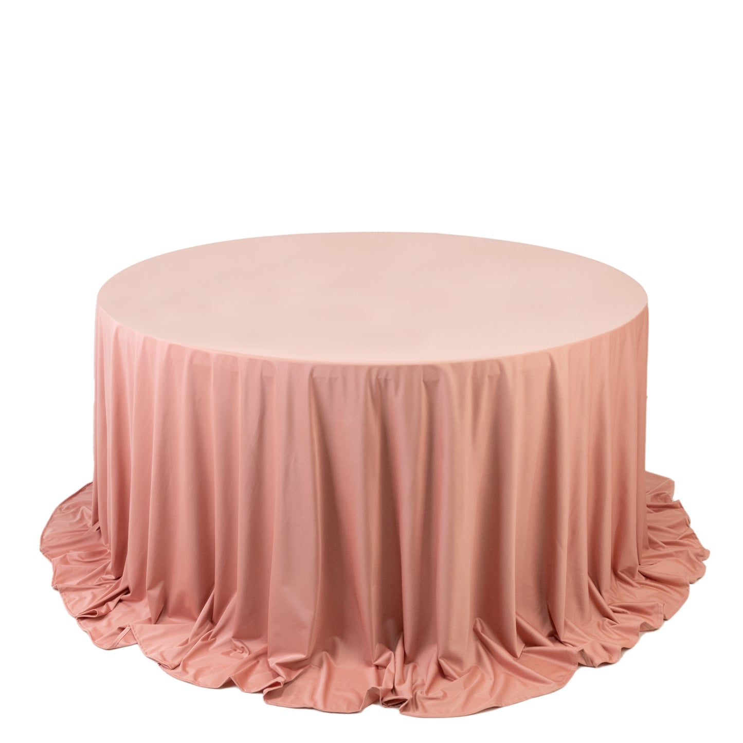 Scuba Round 132" Tablecloth Dusty Rose - Wrinkle Free & Stain Resistant Seamless Table Cover