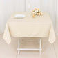 54" Beige Scuba Wrinkle Free Square Tablecloth, Scuba Polyester Tablecloth