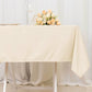 54" Beige Scuba Wrinkle Free Square Table Overlay, Scuba Polyester Table Topper