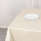 54" Beige Scuba Wrinkle Free Square Table Overlay, Scuba Polyester Table Topper