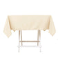 54" Beige Scuba Wrinkle Free Square Tablecloth, Scuba Polyester Tablecloth