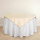 54" Beige Scuba Wrinkle Free Square Table Overlay, Scuba Polyester Table Topper