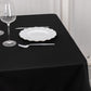 54" Black Scuba Wrinkle Free Square Tablecloth, Scuba Polyester Tablecloth