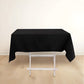 54" Black Scuba Wrinkle Free Square Tablecloth, Scuba Polyester Tablecloth