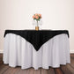 54" Black Scuba Wrinkle Free Square Table Overlay, Scuba Polyester Table Topper