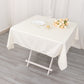 54" Ivory Scuba Wrinkle Free Square Tablecloth, Scuba Polyester Tablecloth