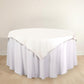 54" Ivory Scuba Wrinkle Free Square Table Overlay, Scuba Polyester Table Topper