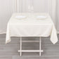 54" Ivory Scuba Wrinkle Free Square Tablecloth, Scuba Polyester Tablecloth