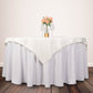 54" Ivory Scuba Wrinkle Free Square Table Overlay, Scuba Polyester Table Topper