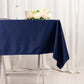 54" Navy Blue Scuba Wrinkle Free Square Tablecloth, Scuba Polyester Tablecloth