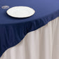 54" Navy Blue  Scuba Wrinkle Free Square Table Overlay, Scuba Polyester Table Topper