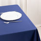54" Navy Blue Scuba Wrinkle Free Square Tablecloth, Scuba Polyester Tablecloth